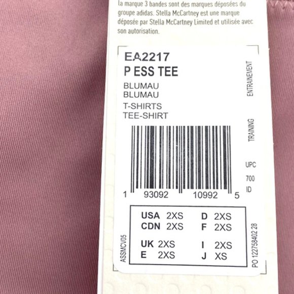 STELLA MCCARTNEY ADIDAS PERFORMANCE ESSENTIALS TEE Size XXS NWT - Picture 12 of 12